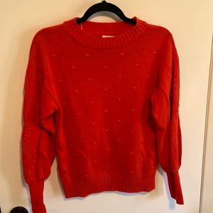 Orange Bobble Knit Sweater